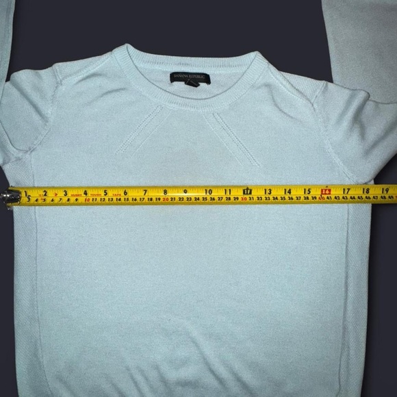 Banana Republic Mint Green Lightweight Crewneck Sweater | Minimalist Chic Preppy - Picture 4 of 5